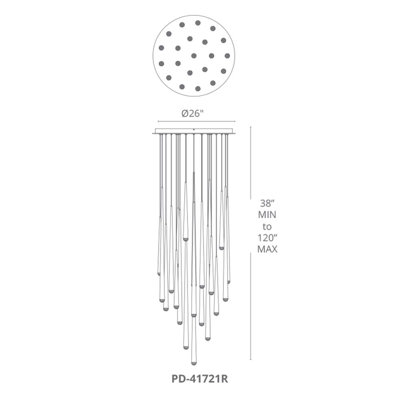 Cascade 21 - Light LED Chandelier