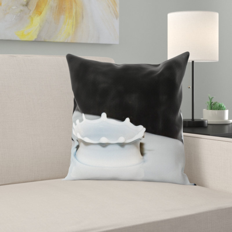 Coussin décoratif gouttes de lait
