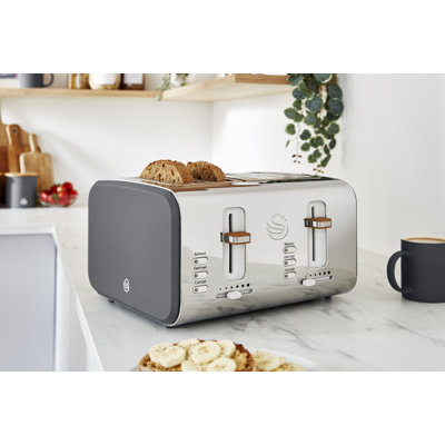 Swan Nordic 1.7L Electric Tea Kettle, 4 Slice Toaster & 3.5L Slow Cooker