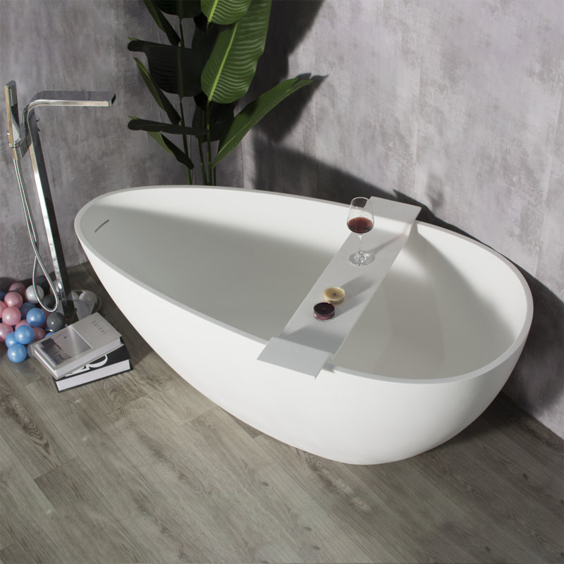 Baignoire autoportante en pierre artificielle 59 po