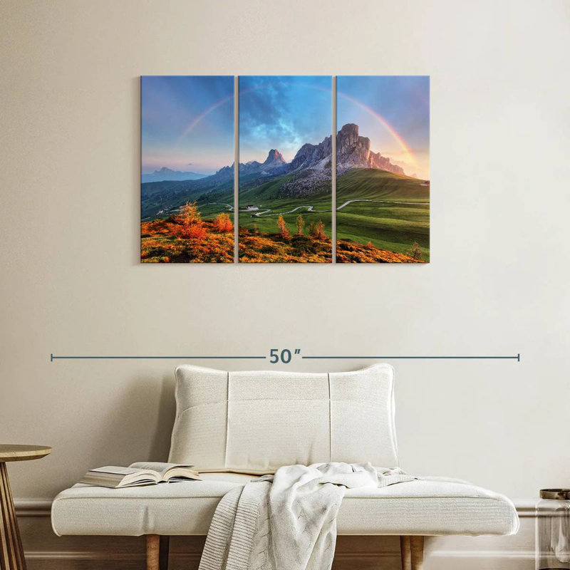 Rainbow Over The Alps, 24" H x 38" W