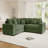 Oversized Cloud Modular Sectional, Corduroy Deep Seat With 10 Pillows-1283679406