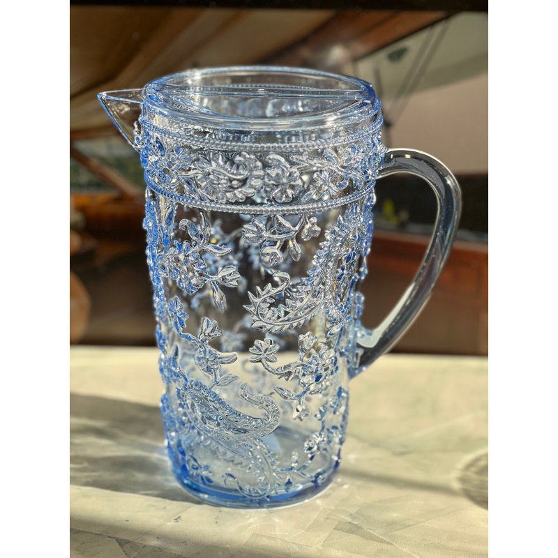 64 oz Talia Paisley Pichet, Bleu