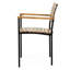 Chaises d'extérieur - Bois et noir, chic moderne pour les sièges de patio et les espaces minimalistes
