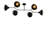 Modern Industrial Chandelier with Metal Body, Black Finish, 40W Max, 40.2 x 20.5 x 9.8 inches | 6 E27 Sockets | Elegant Scandinavian Design, Perfect for Living Room & Dining Areas, IP20 Rated-43200697