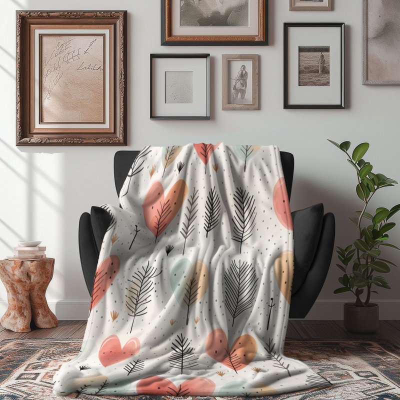 Heartbeats - 1 Piece Premium Blanket, Twin
