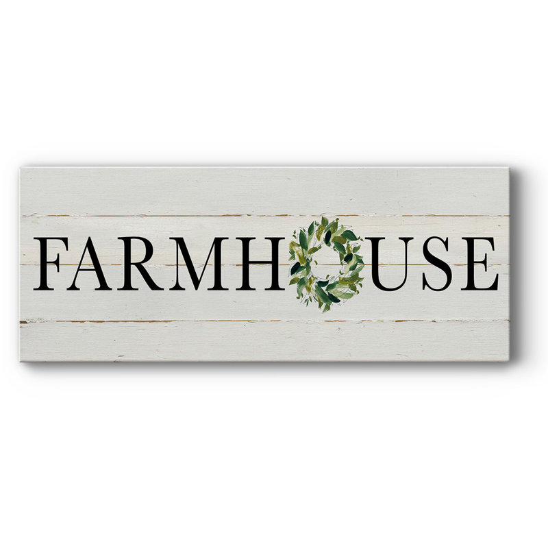 «Farmhouse On Canvas», art textuel, H 24 po x l 60 po x P 1,5 po