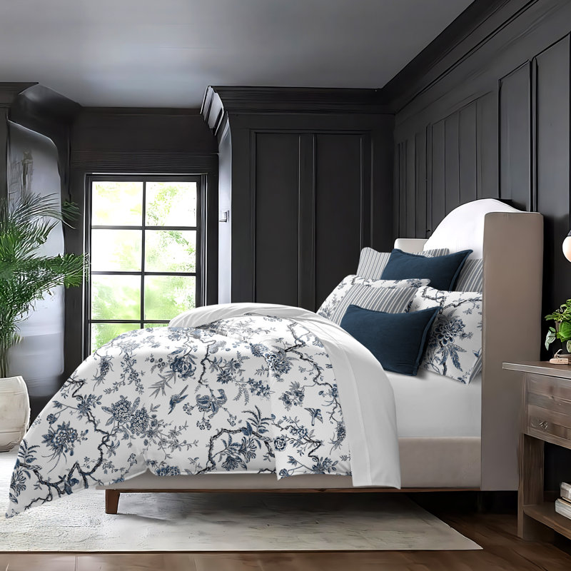 Tree Top Sky Cotton Duvet Cover Set, Queen Duvet Cover + 7 Additional Pieces