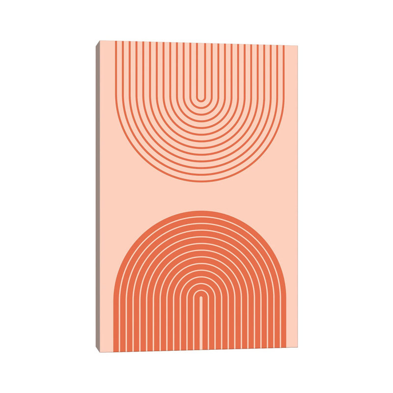 Midcentury Double Rainbow by EnShape - Wrapped Canvas Gallery-Wrapped Canvas Giclée, 66.04 cm H x 45.72 cm W x 1.91 cm D