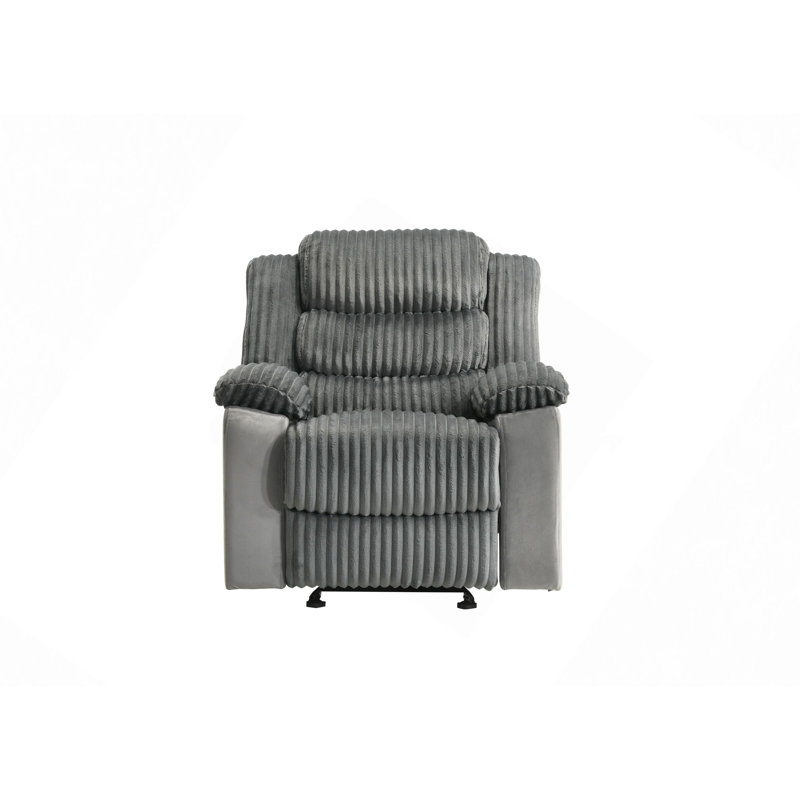 Fauteuil inclinable et oscillant en velours côtelé Lesley