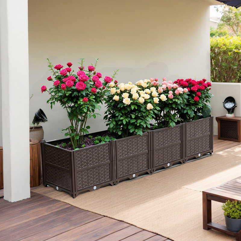 Plastic Rectangular Raised Garden Bed