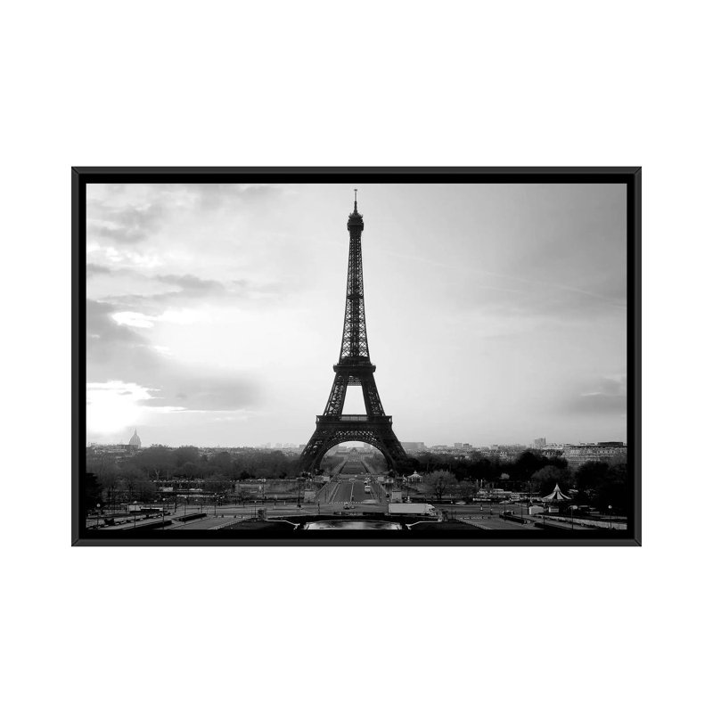 La Tour Eiffel par PhtoINC Studio, reproduction de photo sur toile tendue, Toile avec cadre noir, H 8 po x l 18 po x P 26 po