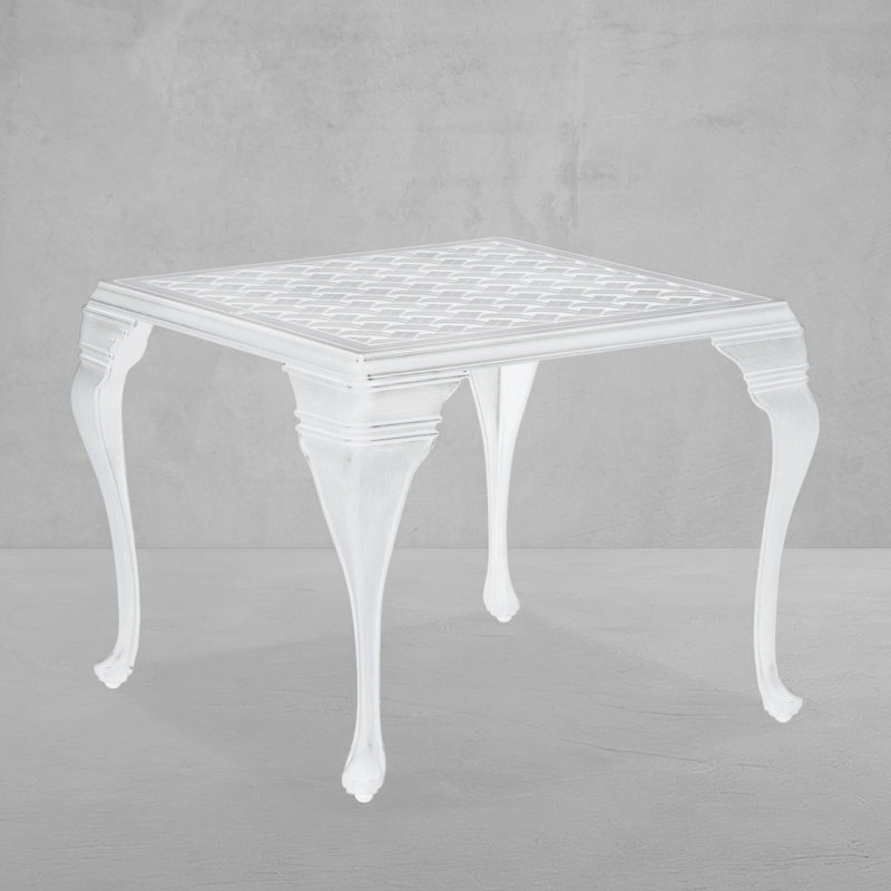 Provance Aluminum Side Table, Chalk