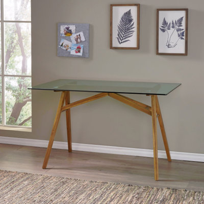 Computer Desk Home Office Desks, Large Office Desk, Modern Computer Desk Conference Table Meeting Room Table, Business Furniture For Home Office, Natural Color