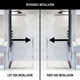 Meridian 34" W x 74" H Fixed Framed Shower Screen with 3/8" Glass