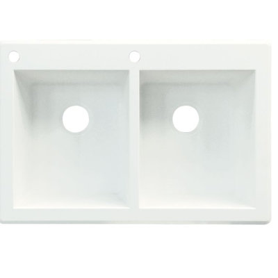 Évier de cuisine à double cuves l 33 po x l 22 po Radius