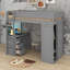 Lit mezzanine simple avec placards et bureau