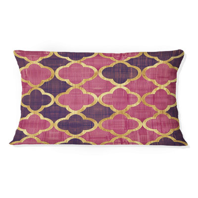 Coussin Magenta Quatrefoil Glam II - Transitional