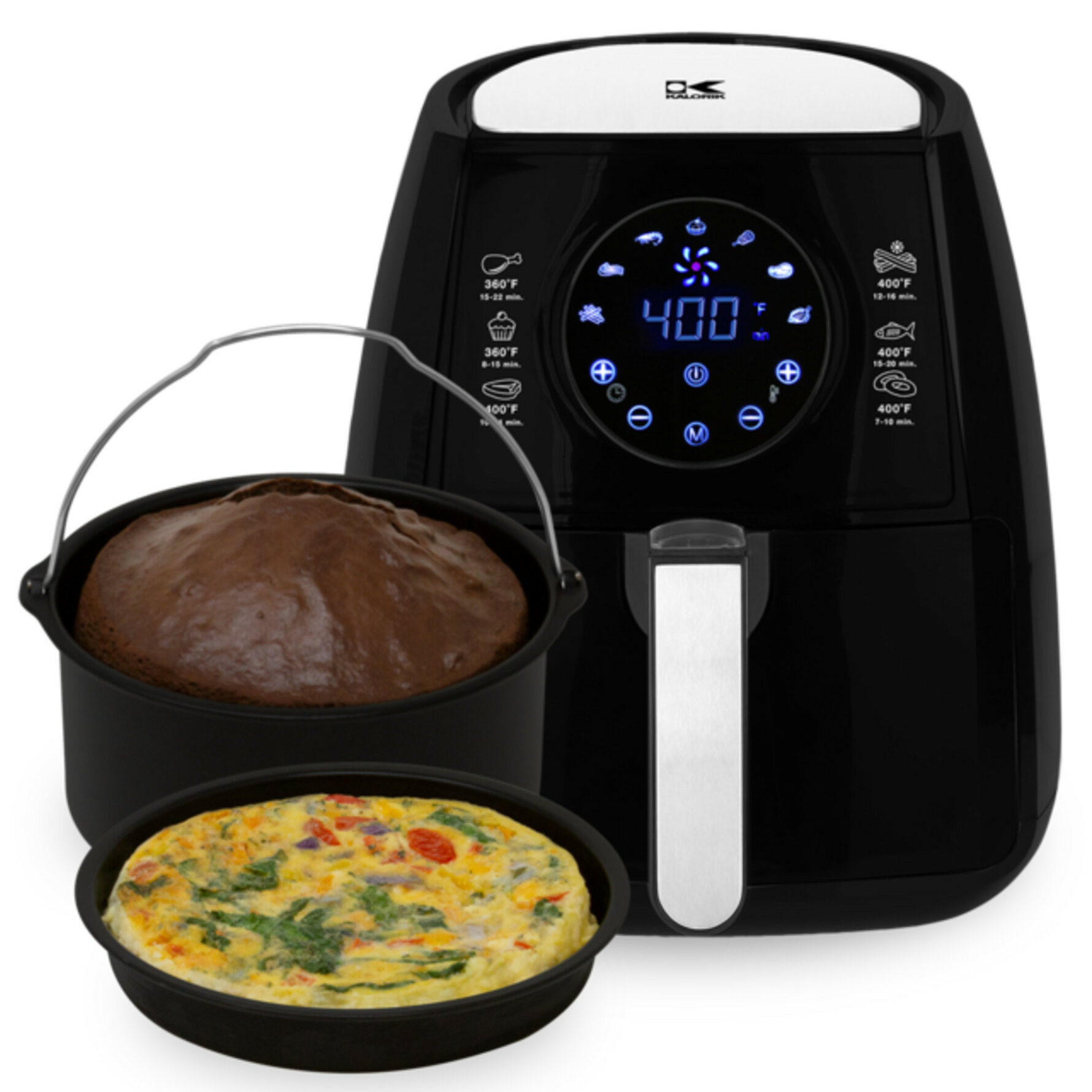 Kalorik digital air fryer with shop baking pan and pie pan