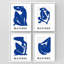 "Matisse d'inspiration bleue, personnages abstraits et décorations modernes", 4 pièces-101520411-101520410