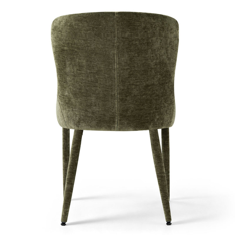 Ensemble de table de salle à manger à rallonge 72 "à 104" avec 6 fauteuils à oreilles en chenille