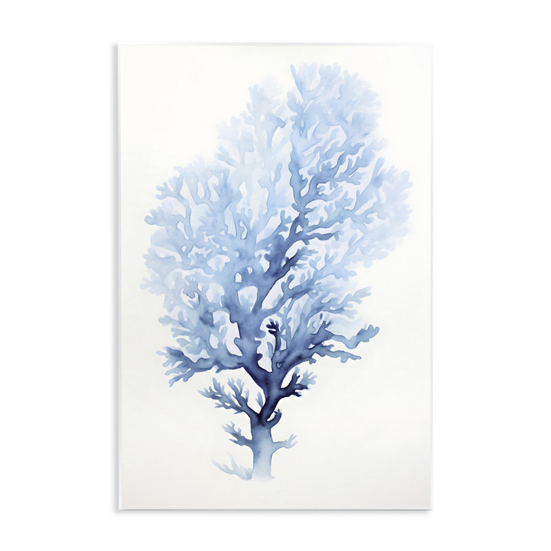 "Blue Coral Impression" par Petal Prints Design, H 19 po x l 13 po