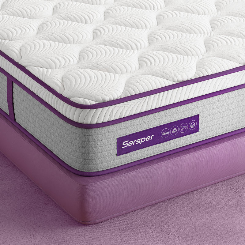 Matelas hybride à plateau-coussin moyen, Complet/Double, 8"