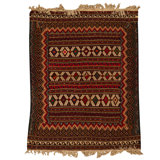 Hand Knotted Wool Area Rug in Multi