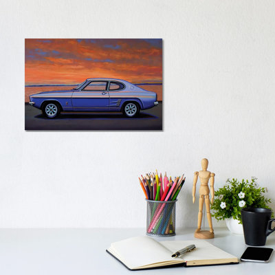 Ford Capri 1969 by Paul Meijering - Wrapped Canvas Gallery-Wrapped Canvas Giclée