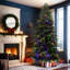 Arbre de Noël artificiel pré-éclairé avec lumières DEL et 9 modes-679417347