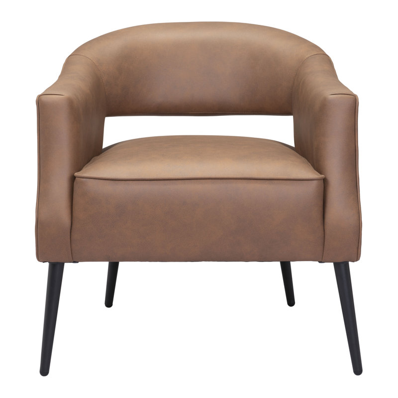 Fauteuil d'appoint Berkeley, Polyester à 100 % de couleur brune