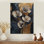 Golden Graceful Buttercups I - Décoration murale en bois Buttercups - Sur bois de pin naturel