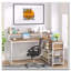 Bureau de travail en L avec moniteur