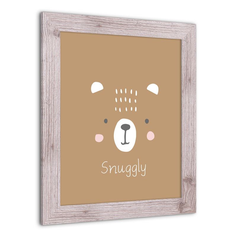Art encadré Snuggly, H 20 po x l 16 po x P 0,75 po, Cadre blanc