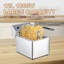 Friteuse électrique commerciale 6/10 / 22L avec panier et couvercle, friteuse de comptoir en acier inoxydable pour grandes frites, rondelles d'oignon