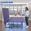 Blue Elephant Foldable Table Tennis Table with Wheels (Paddles Included)
