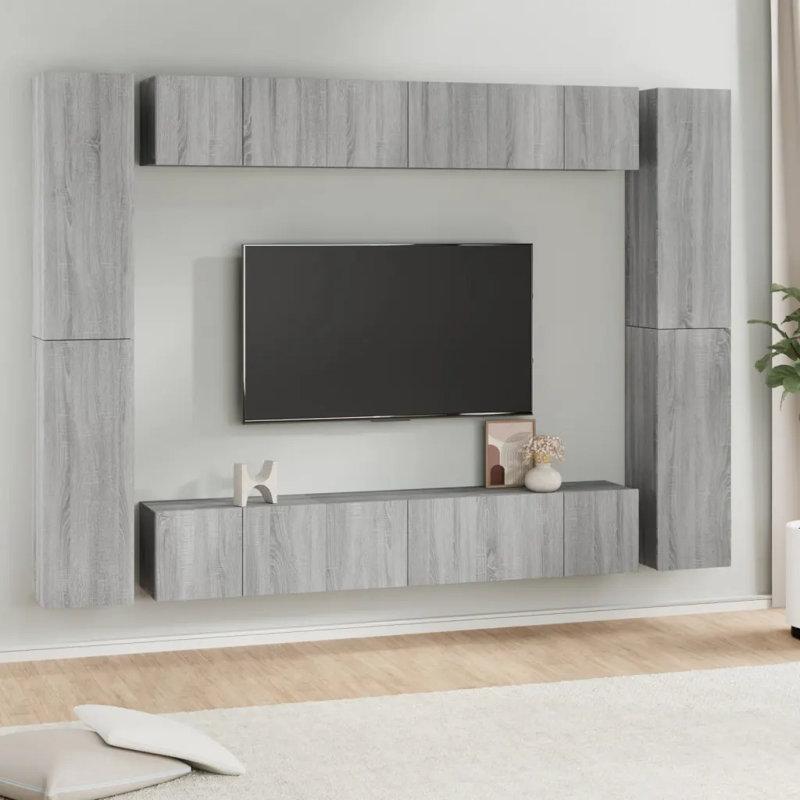 Lenhardt TV Stand for TVs up to 24", Grey Sonoma