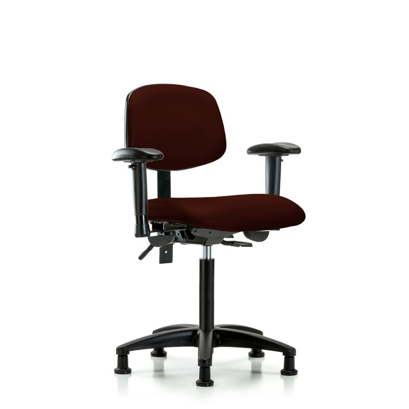 Chaise de tâches ergonomique Timothy, Bourgogne, Patins, Inclus