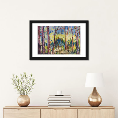 Impression sur toile brossy treeline i