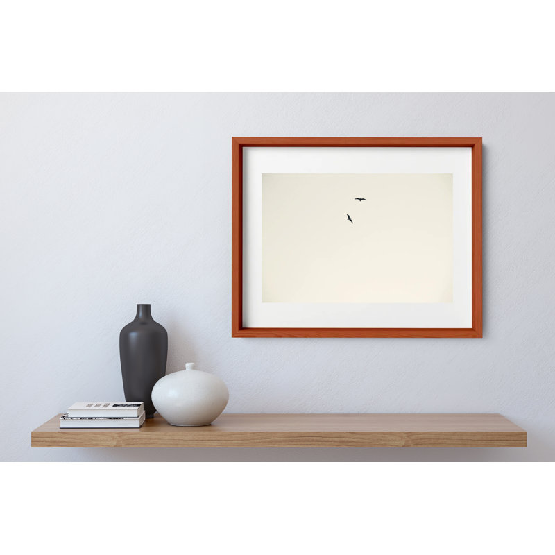 Birds Flying High Print by Joseph Regan, 26" H x 36" W x 0.75" D, Cherry