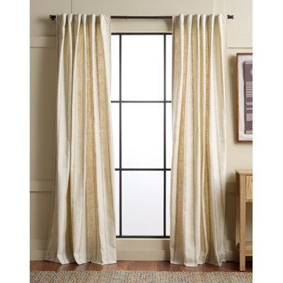Polyester Striped Room Darkening Curtain