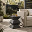 Table d'appoint d'extérieur en béton léger, table de bout MGO avec design géométrique moderne et fabrication durable pour une utilisation polyvalente
