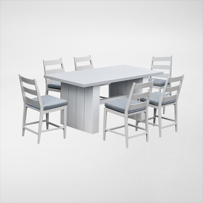 Watze Counter Height Dining Set, Buff, 7-PC, 6
