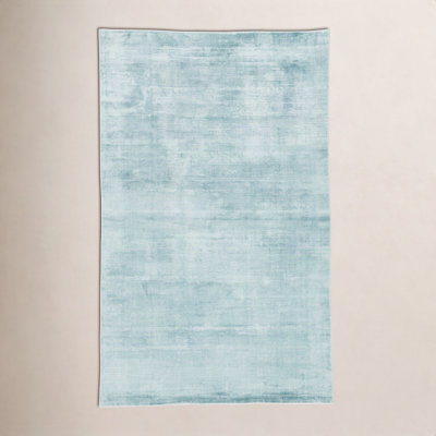 Owens Aqua Blue Hand-Loomed Wool Rug