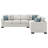Beland Chenille Upholstered Sleeper Sectional Sofa Greige