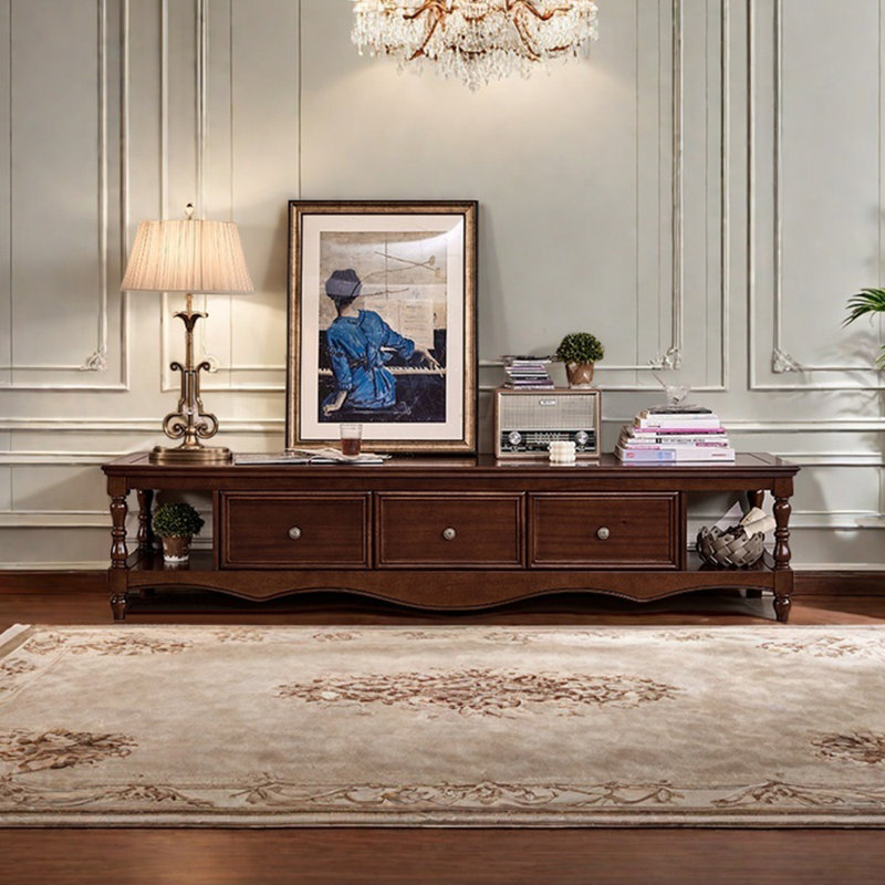 Meuble télé classique de style américain classique, 86.61"