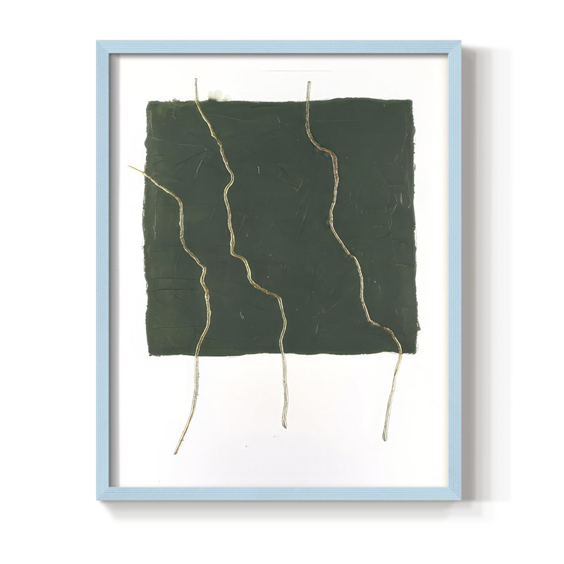 «Divided Plot IV», reproduction encadrée - bois massif, H 30 po x l 24 po, Bleu