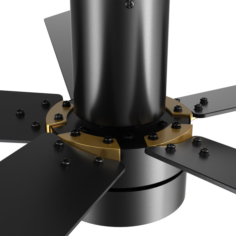 Ventilateur de plafond encastré à DEL à 5 pales de 52 po avec télécommande et ensemble d'éclairage inclus.