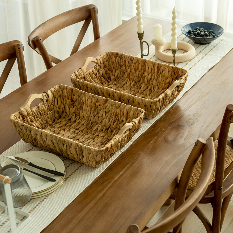 Handwoven Wicker Storage Basket, Natural