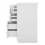 Meuble-lavabo de salle de bain 30 po avec lavabo, meuble-lavabo autoportant moderne avec 2 portes et 3 tiroirs, conception élégante à chevrons-283209623